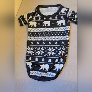 Brand New Adorable Polar Bear Holiday Dog Onesie - Size Medium